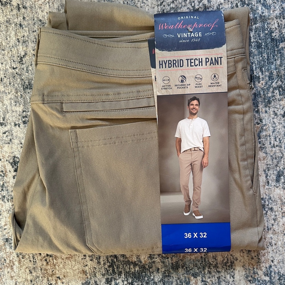 Weatherproof Men's Vintage Hybrid Tech Chinos - Khaki